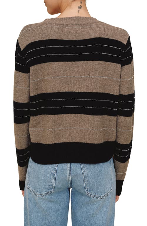 Bella Dahl Stripe Wool & Cashmere Sweater In Brown