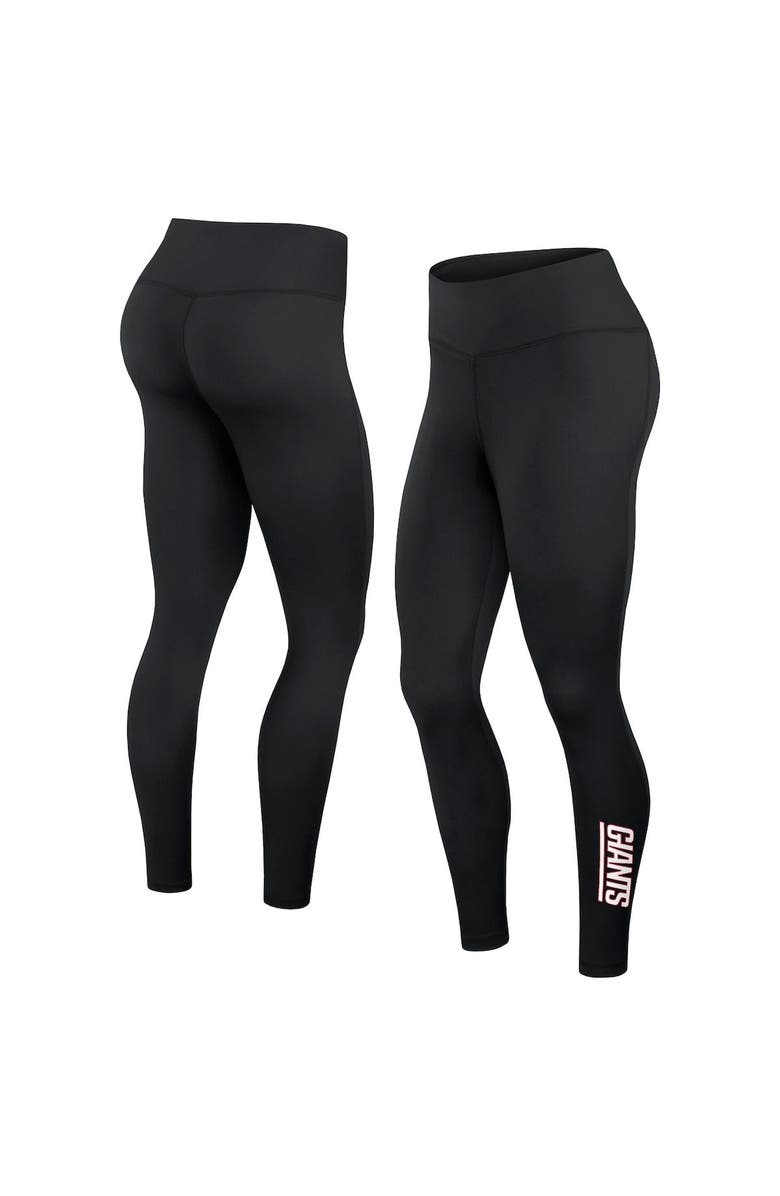 FANATICS Women's Fanatics Branded Black New York Giants Wordmark Stacked Leggings, Main, color, 