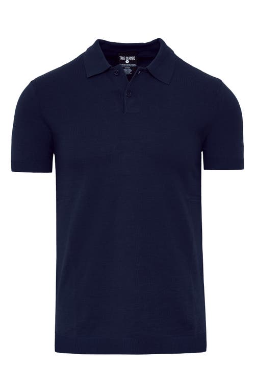 True Classic Viscose Blend Polo In Blue