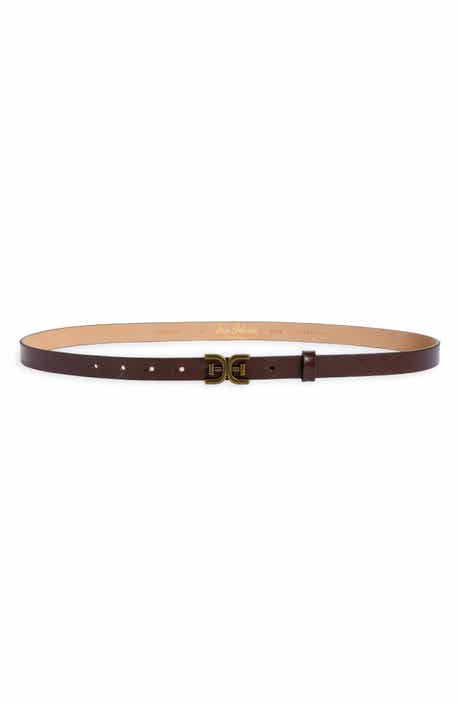 Logo Plaque Leather Belt