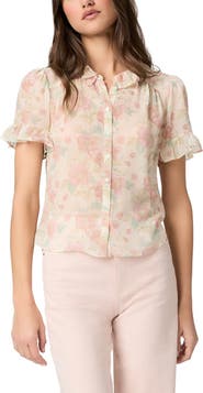 PAIGE Sunisa Silk Button-Up Top