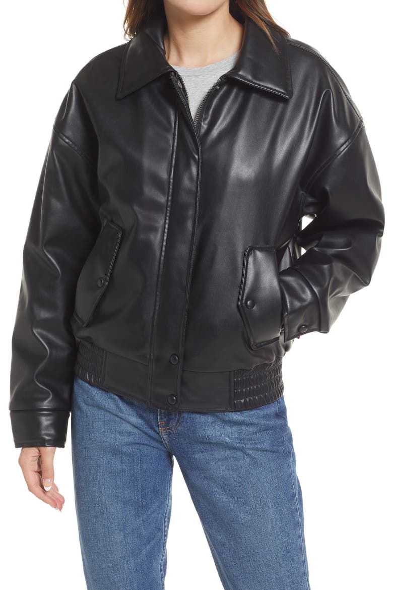 Levi's® Retro Bomber Jacket, Alternate, color, BLACK