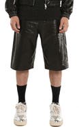 PURPLE BRAND Relaxed Sheepskin Leather Track Shorts