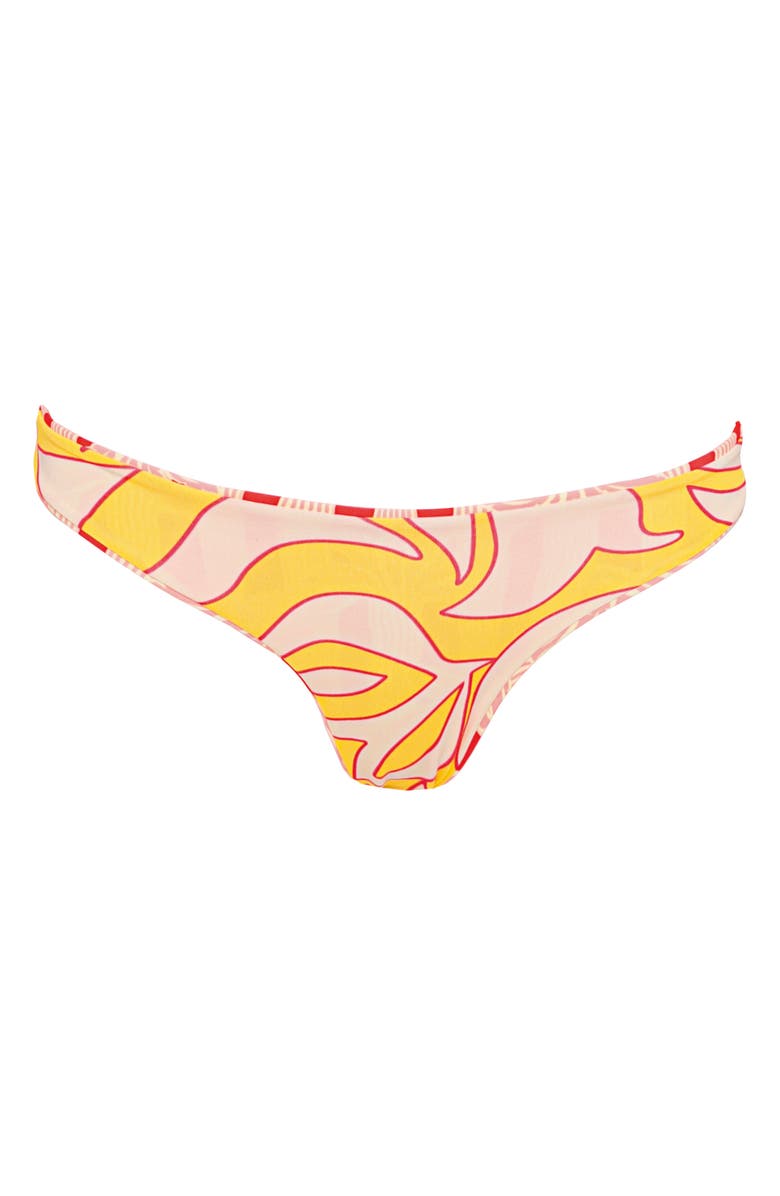 Maaji Palm Plantation Flirt Reversible Bikini Bottoms, Alternate, color, Red
