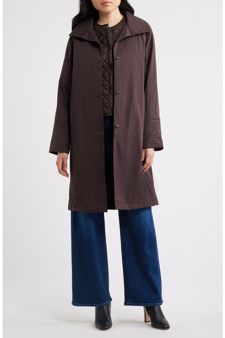 Raincoat with Quilted Vest, Main, color, CHOCOLATE