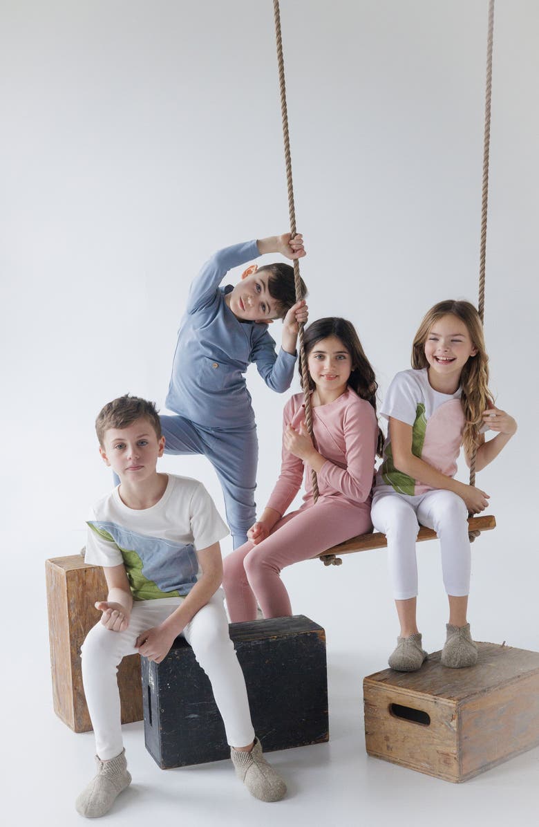 NoggiWear Wrap with Pocket Loungewear Set, Alternate, color, Blue