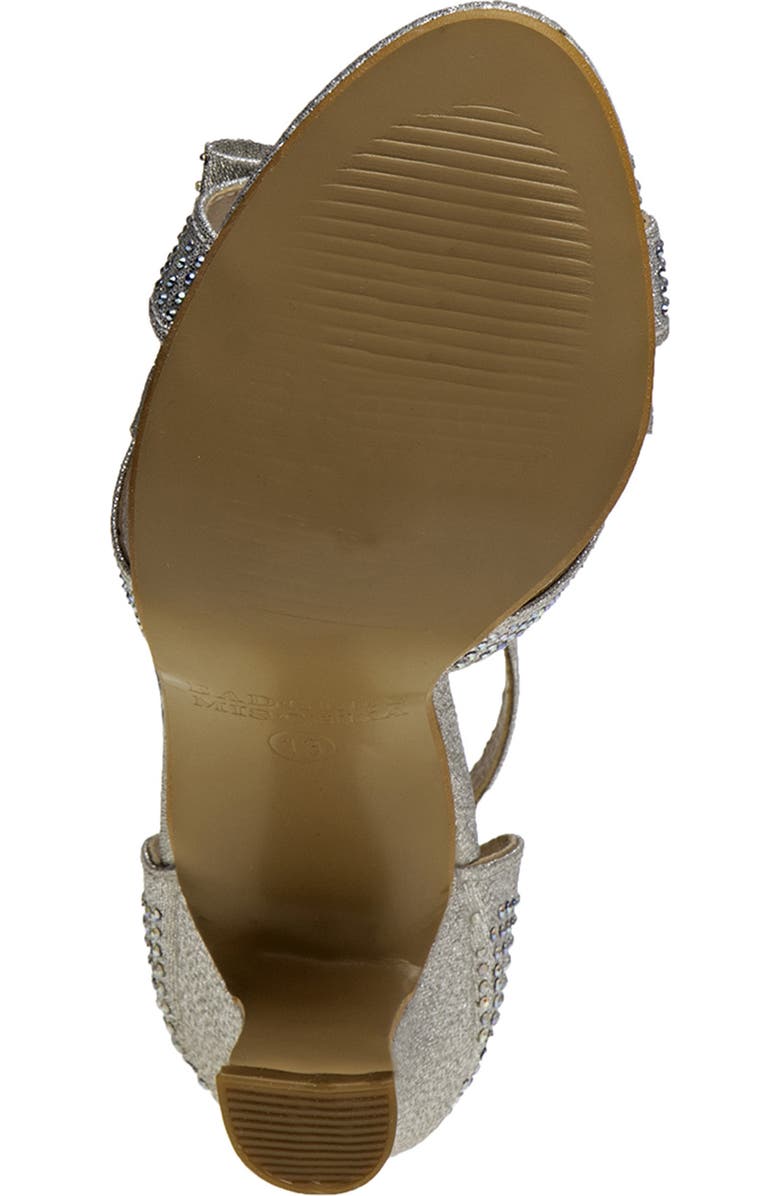 Badgley Mischka Collection Kids' Rhinestone T-Strap Sandal, Alternate, color, Silver