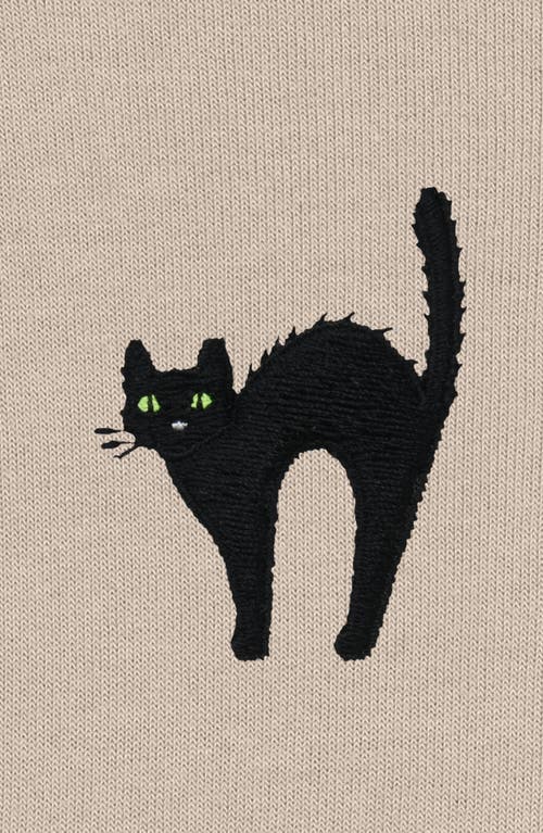 DALIX DALIX BLACK CAT CROPPED FLEECE HOODIE 
