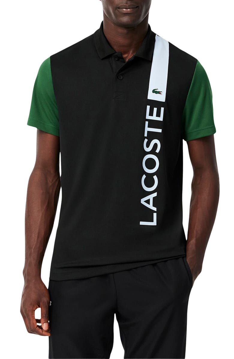 Lacoste Regular Fit Colorblock Performance Piqué Polo, Main, color,