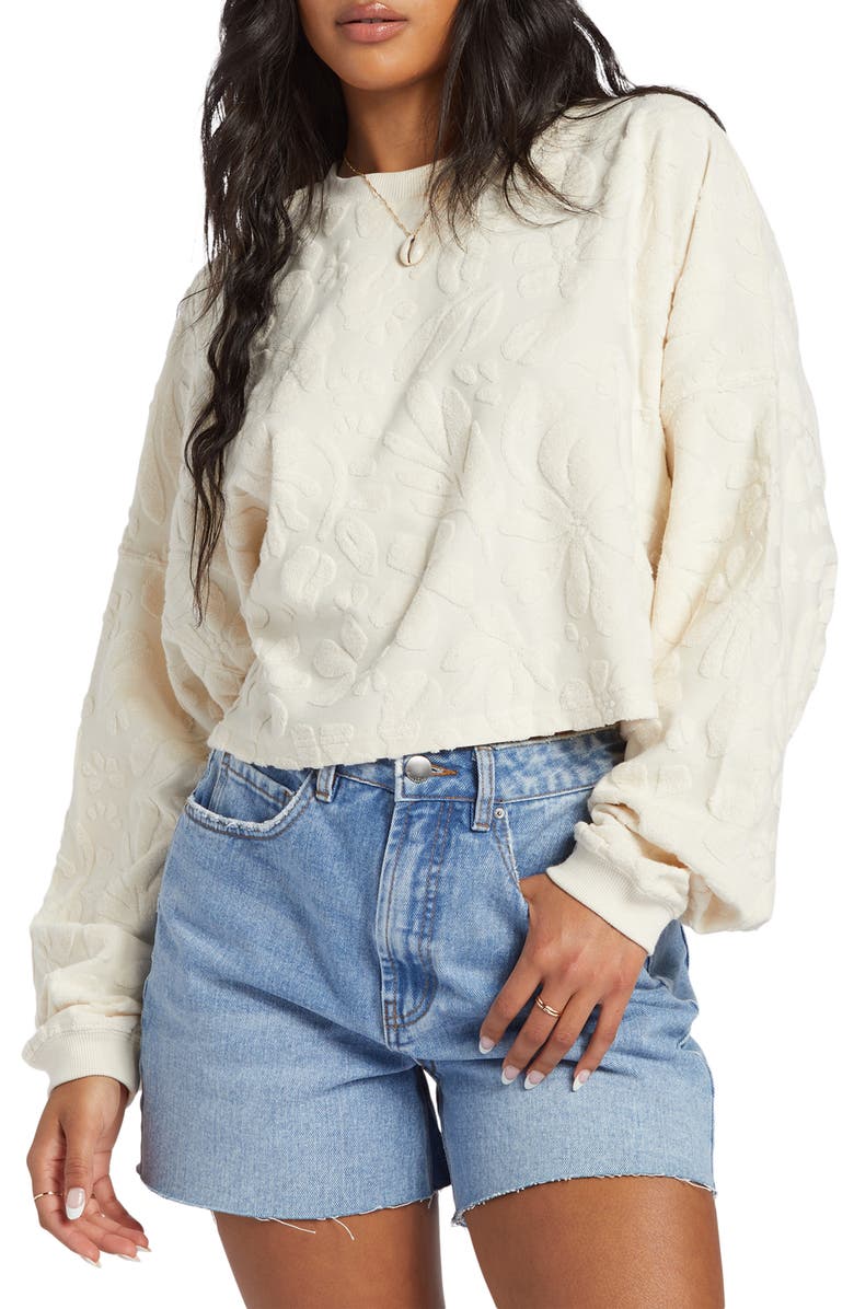 Billabong Loosen Up Jacquard Terry Sweatshirt, Main, color, 