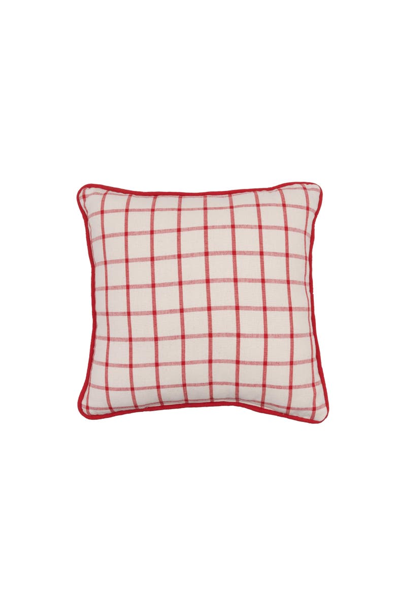 Forever Pets Paw Print Friendship Reversible Piped Throw Pillow 14" x 14", Alternate, color, Beige