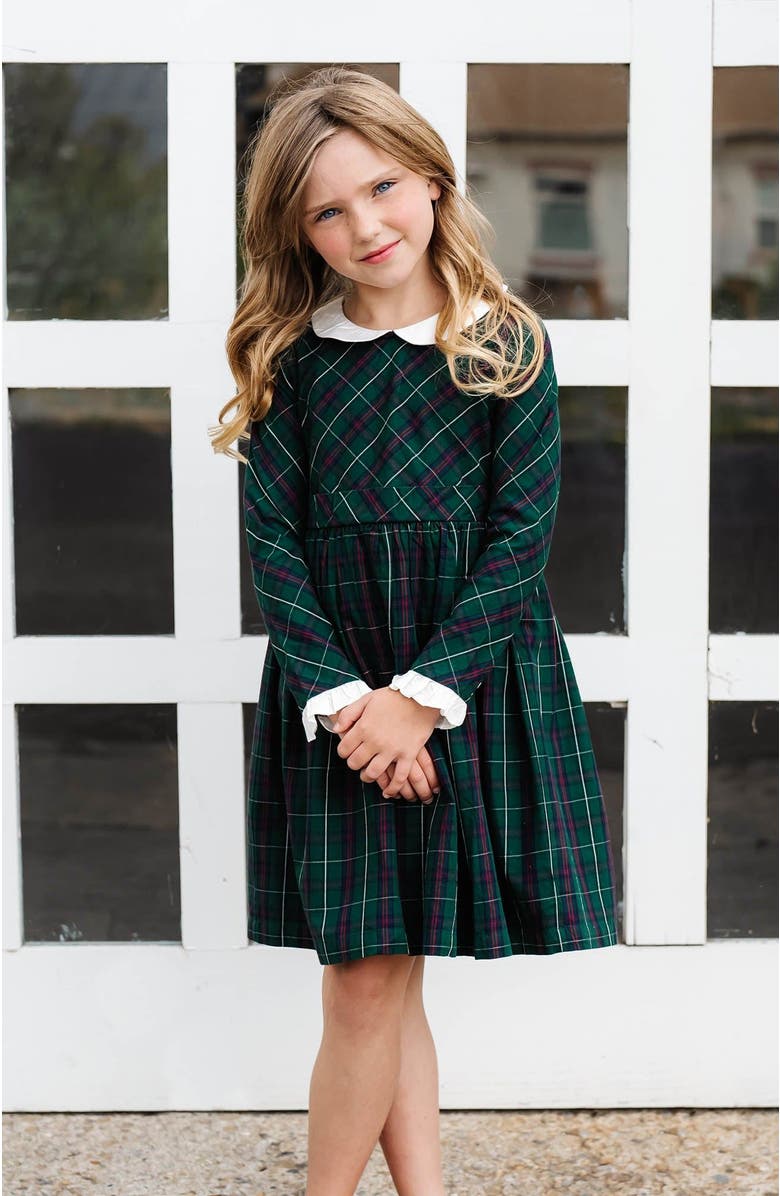 Hope & Henry Girls' Organic Ruffle Cuff Party Dress, Toddler, Alternate, color, 