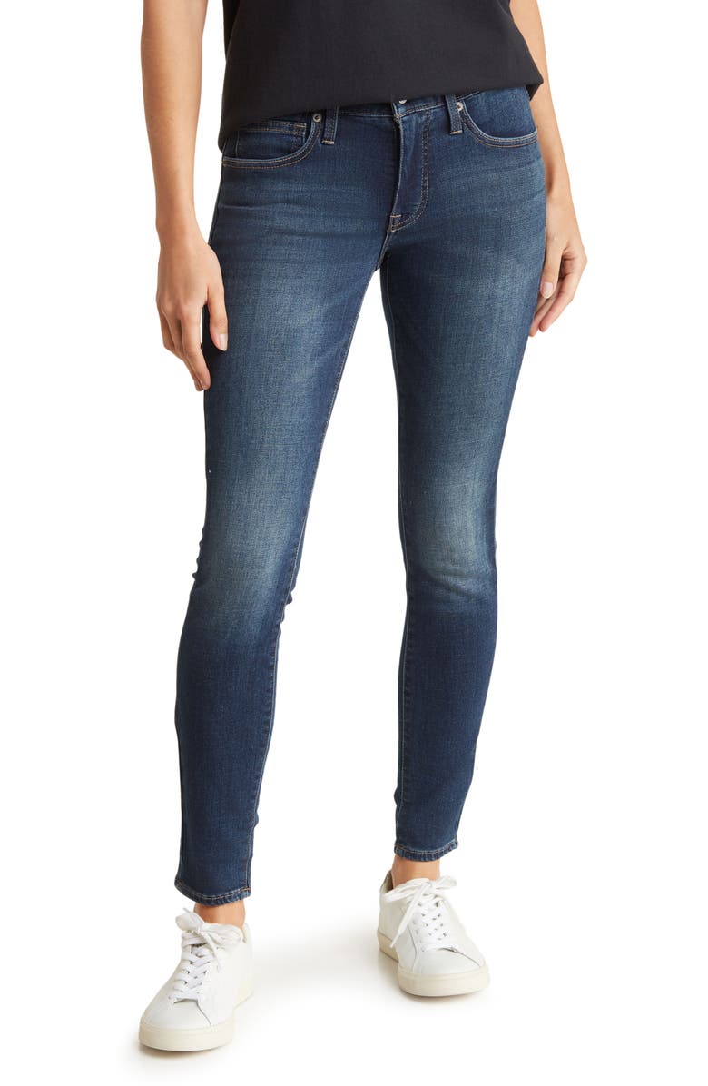 Lucky Brand Ava Skinny Jeans, Main, color, Curry
