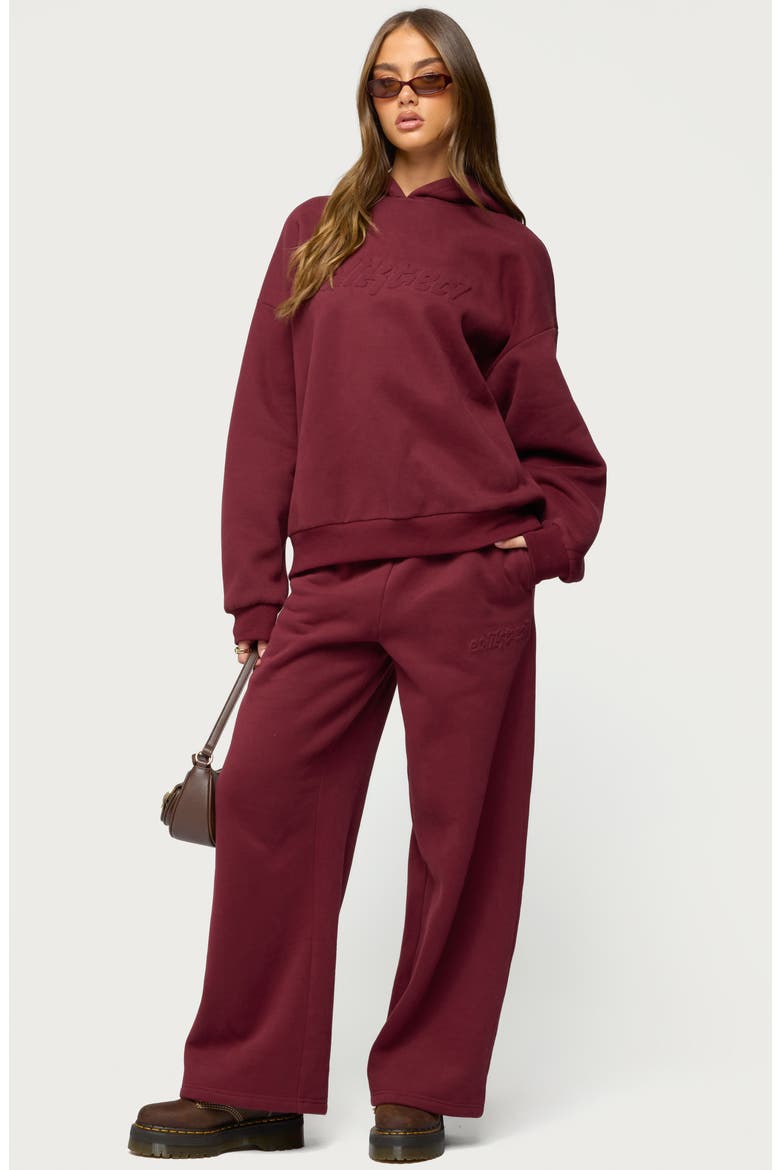 Totally Logo Hoodie, Alternate, color, BURGUNDY