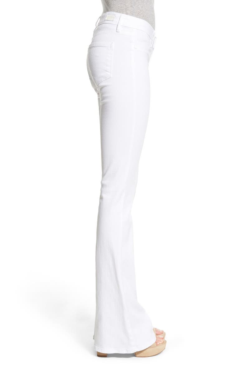 Denim 'Lou Lou' Flare Jeans, Alternate, color, ULTRA WHITE