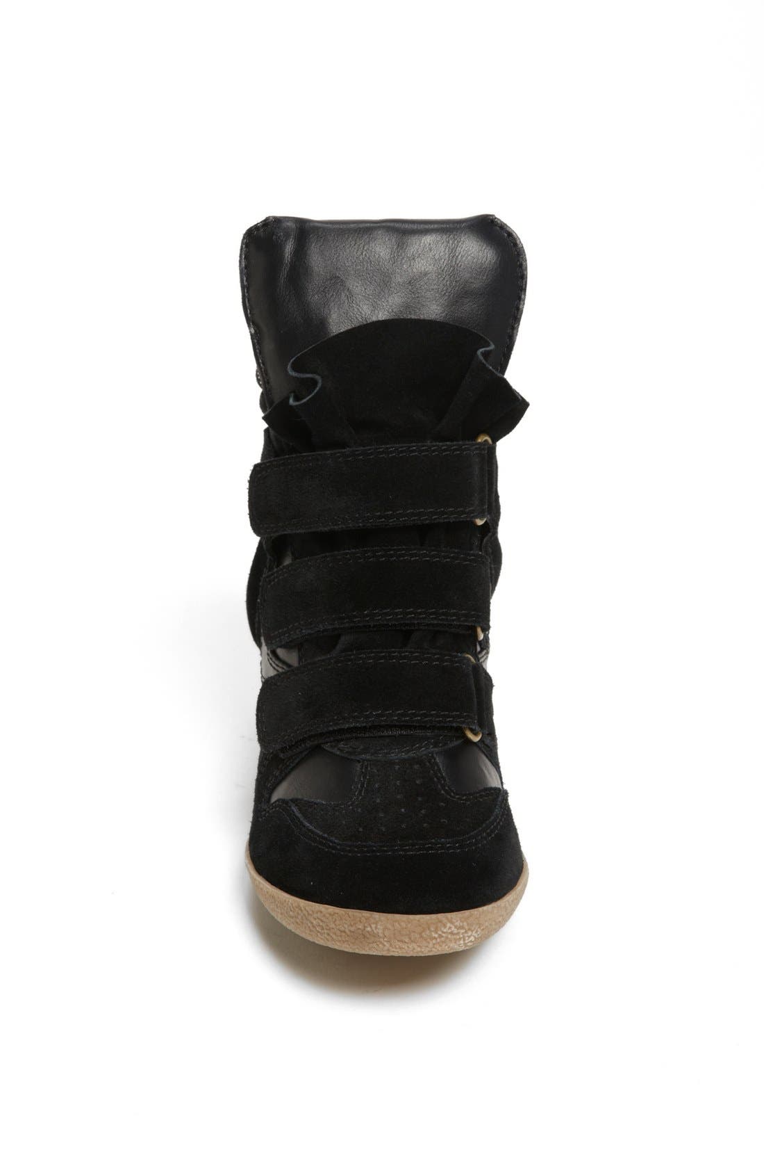 'Hilight' Wedge Sneaker, Alternate, color, BLACK