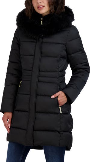 Dana Puffer Coat with Faux Fur Trim