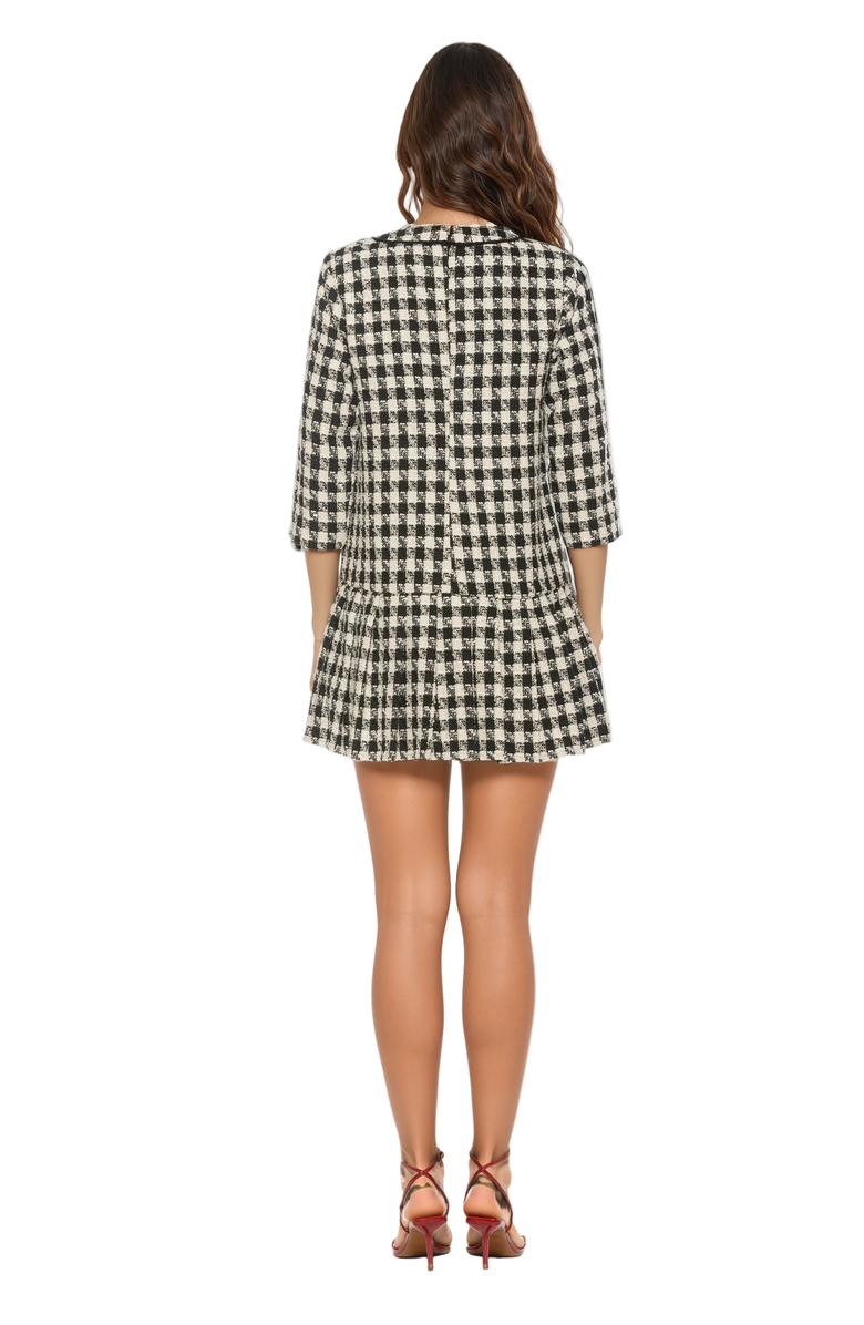 Alexia Admor Sabine Dress, Alternate, color, Bw Houndstooth