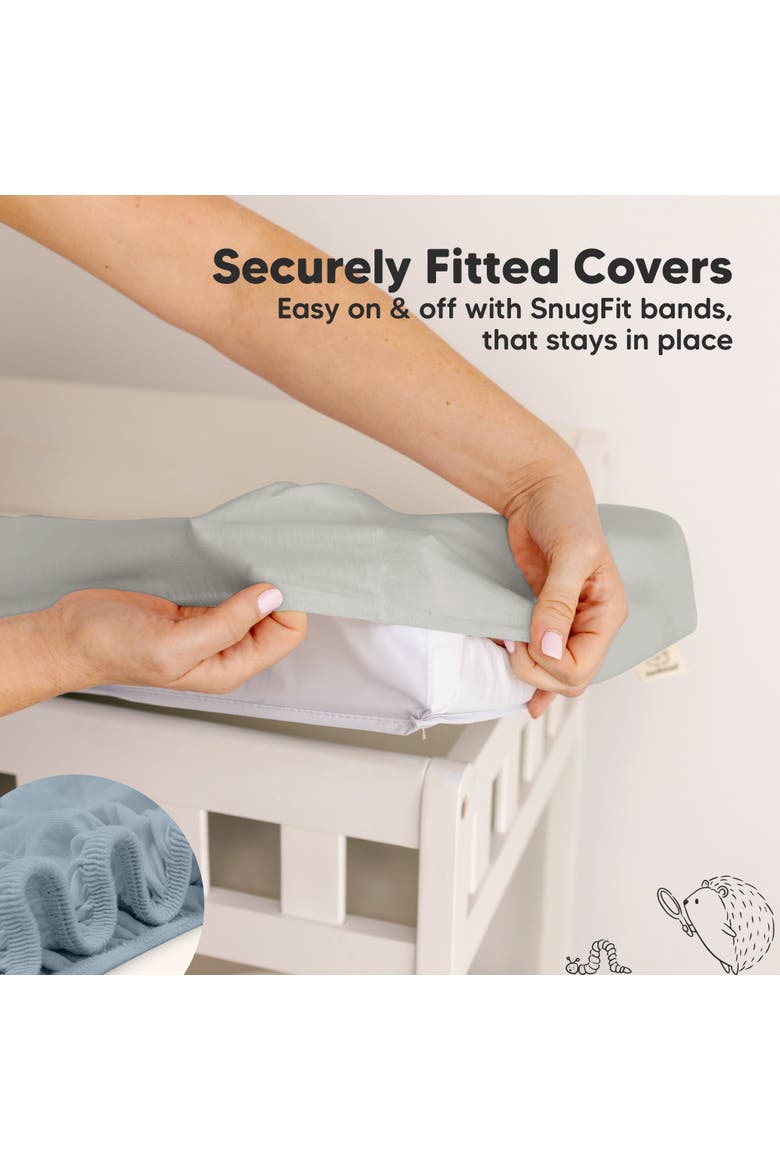 2-Pack Isla Changing Pad Covers, Alternate, color, Steel