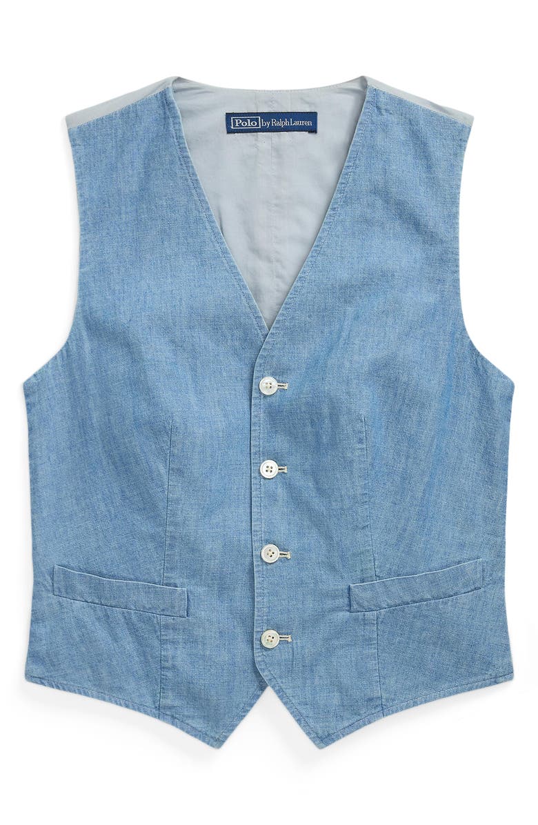 Polo Ralph Lauren Chambray Vest, Alternate, color,