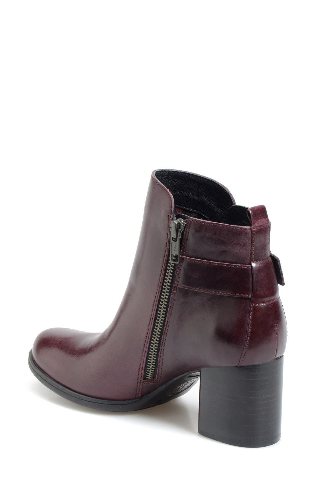 'Gillian' Bootie, Alternate, color, DARK BURGUNDY LEATHER