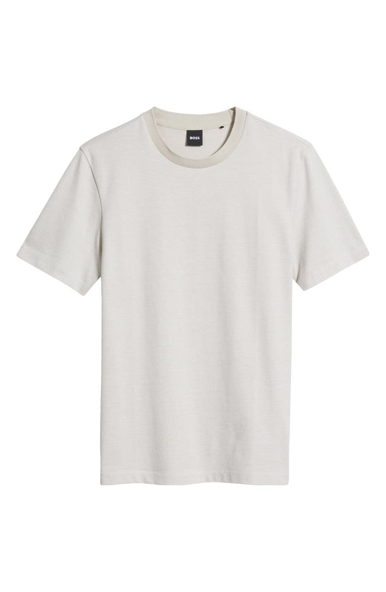 BOSS H-Thompson Cotton Piqué T-Shirt, Main, color, Open Beige