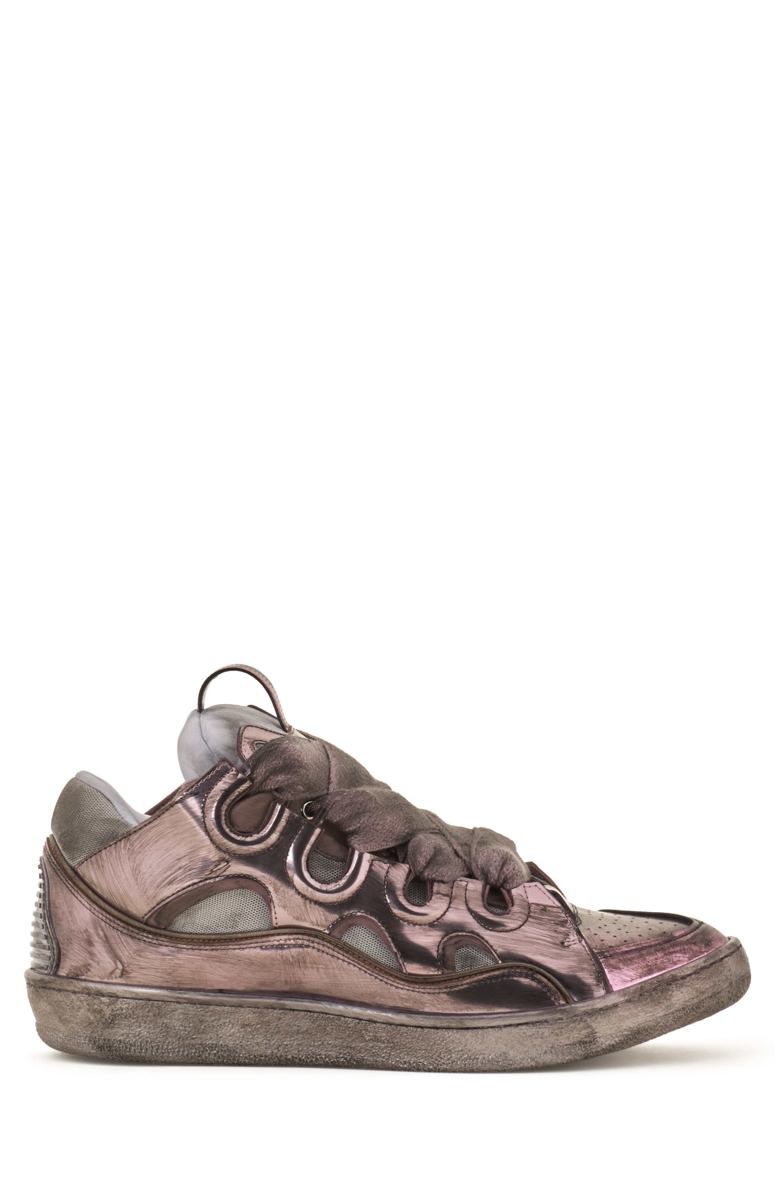 Curb Sneakers In Metallic Technical Fabric, Main, color, Light Pink
