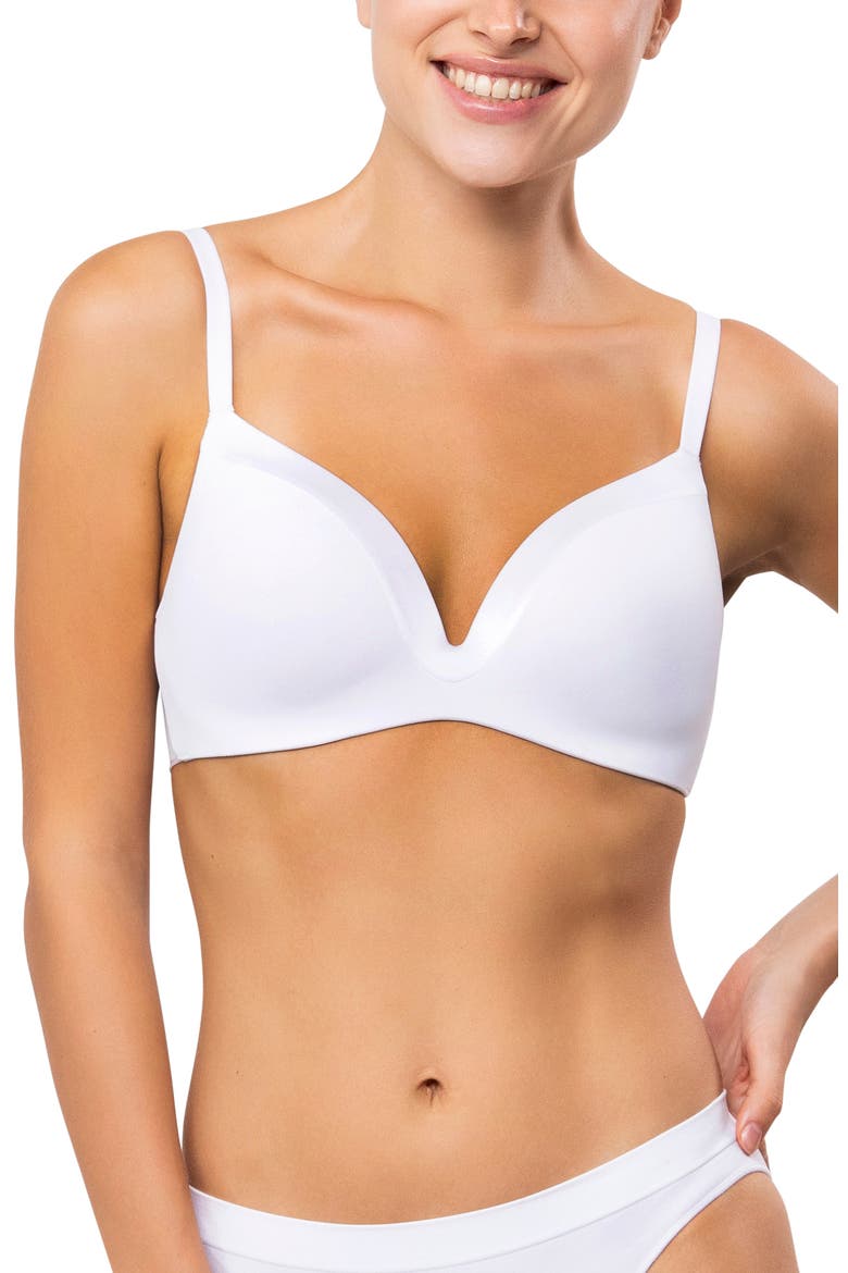 The Satin Grace Bra, Main, color, White