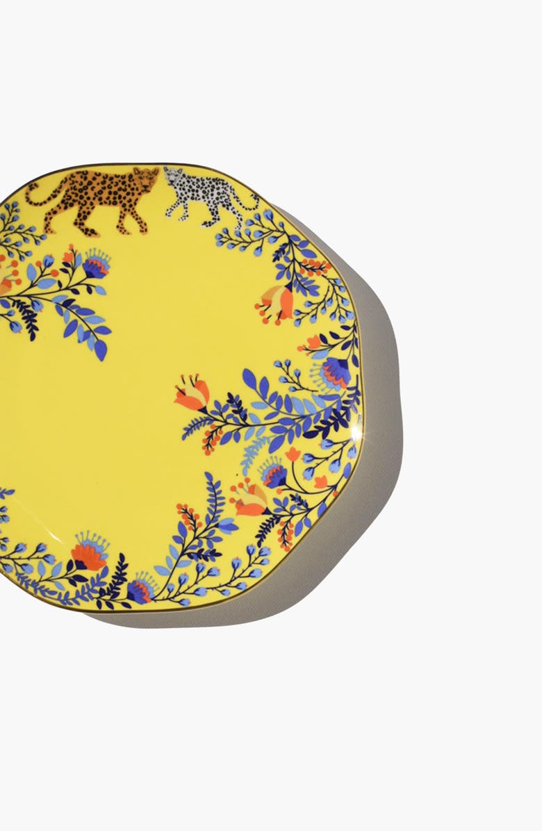 Jessie Zhao New York Amazon Rainforest Bone China Salad Plate In Yellow, Alternate, color, Yellow