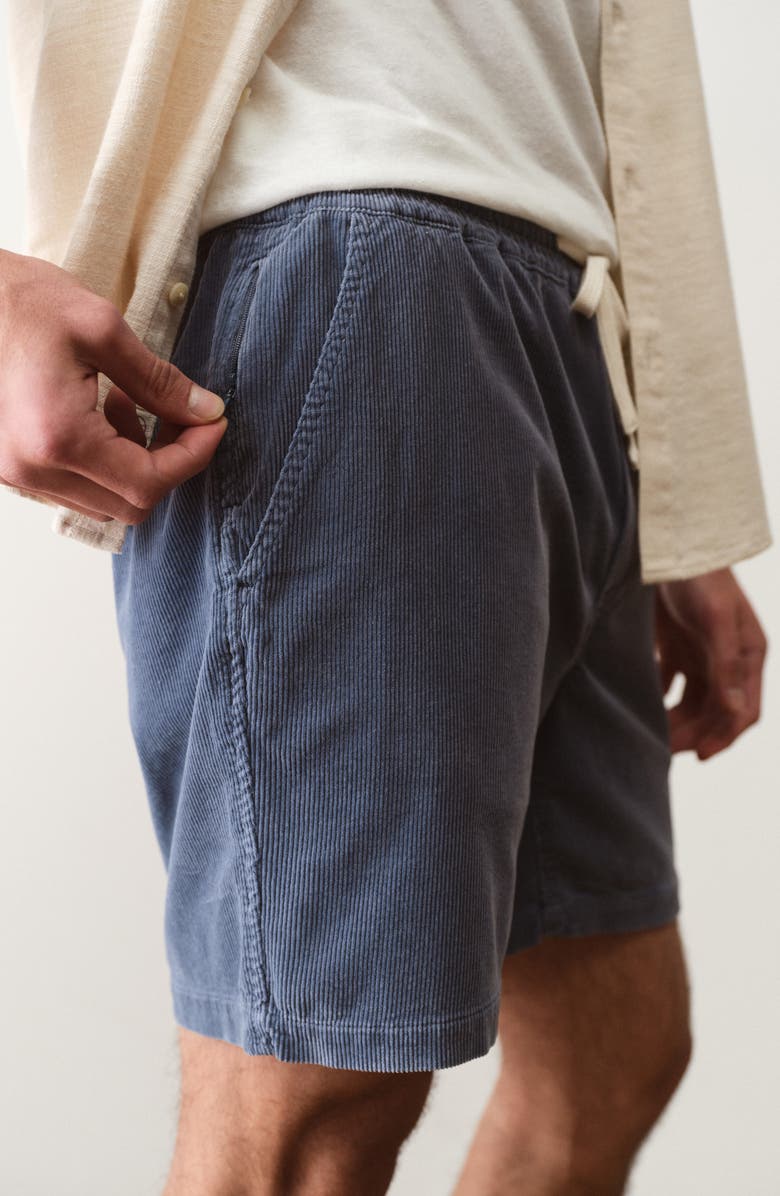Marine Layer Saturday 6-Inch Corduroy Drawstring Shorts, Alternate, color, Faded Navy