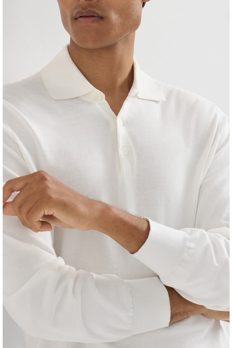 Cotton lightweight knit polo shirt, Alternate, color, Panama