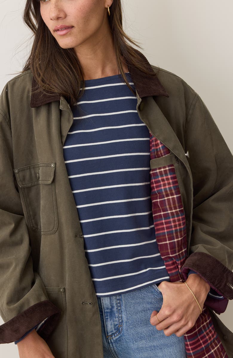 Marine Layer Cotton Barn Jacket, Alternate, color, Olive