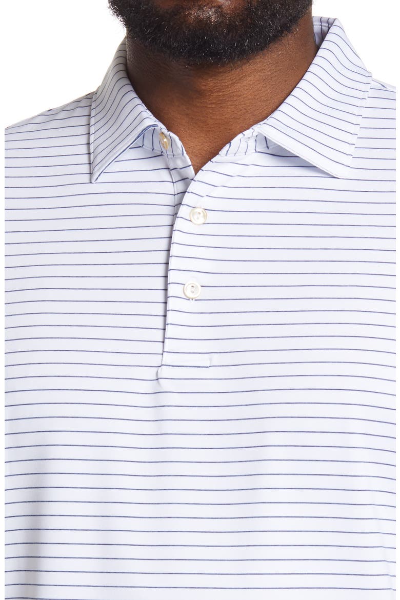 Crafty Pinstripe Performance Polo, Alternate, color, WHITE