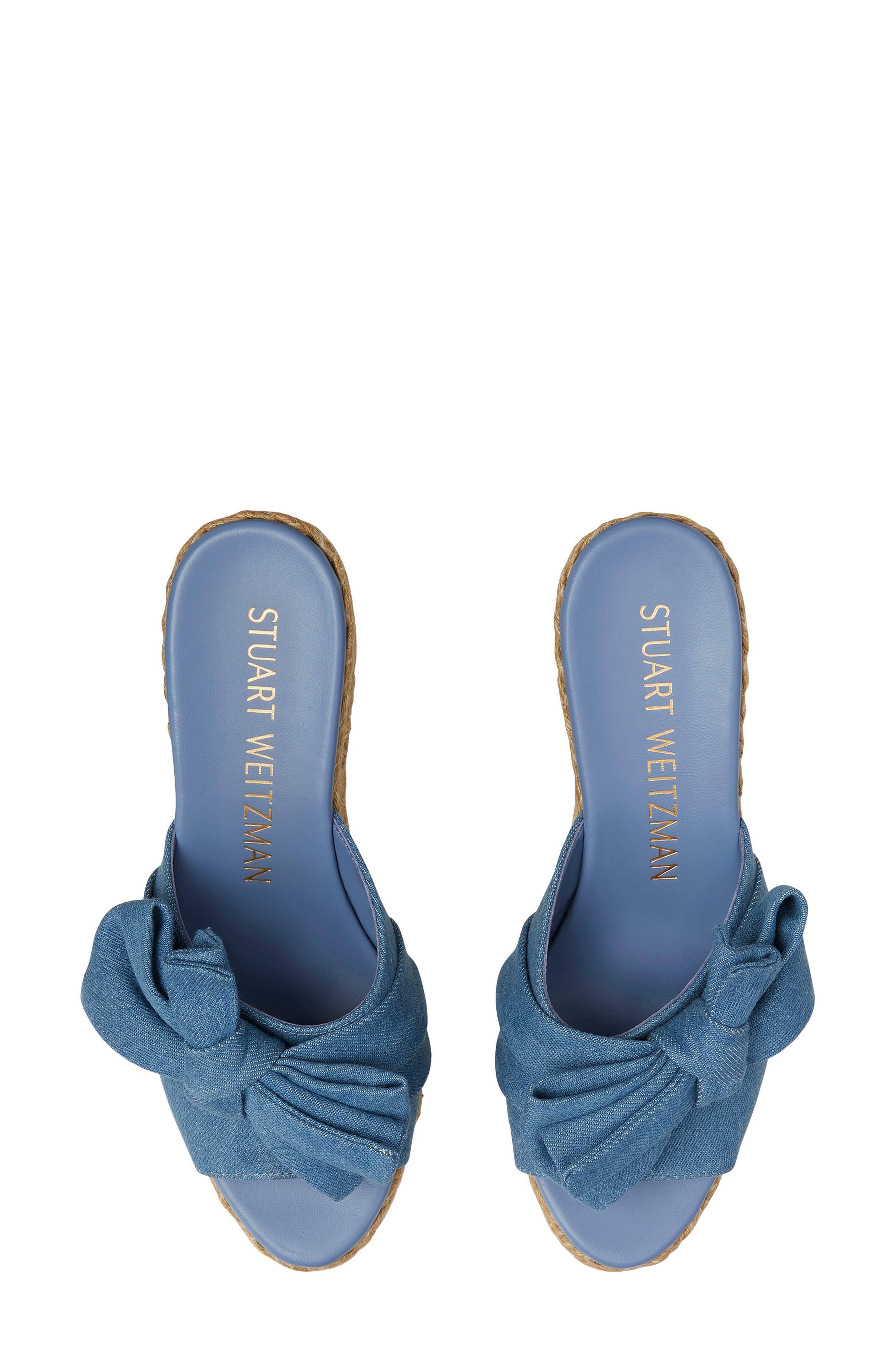 Stuart Weitzman Loveknot Espadrille Wedge Sandal, Alternate, color, 