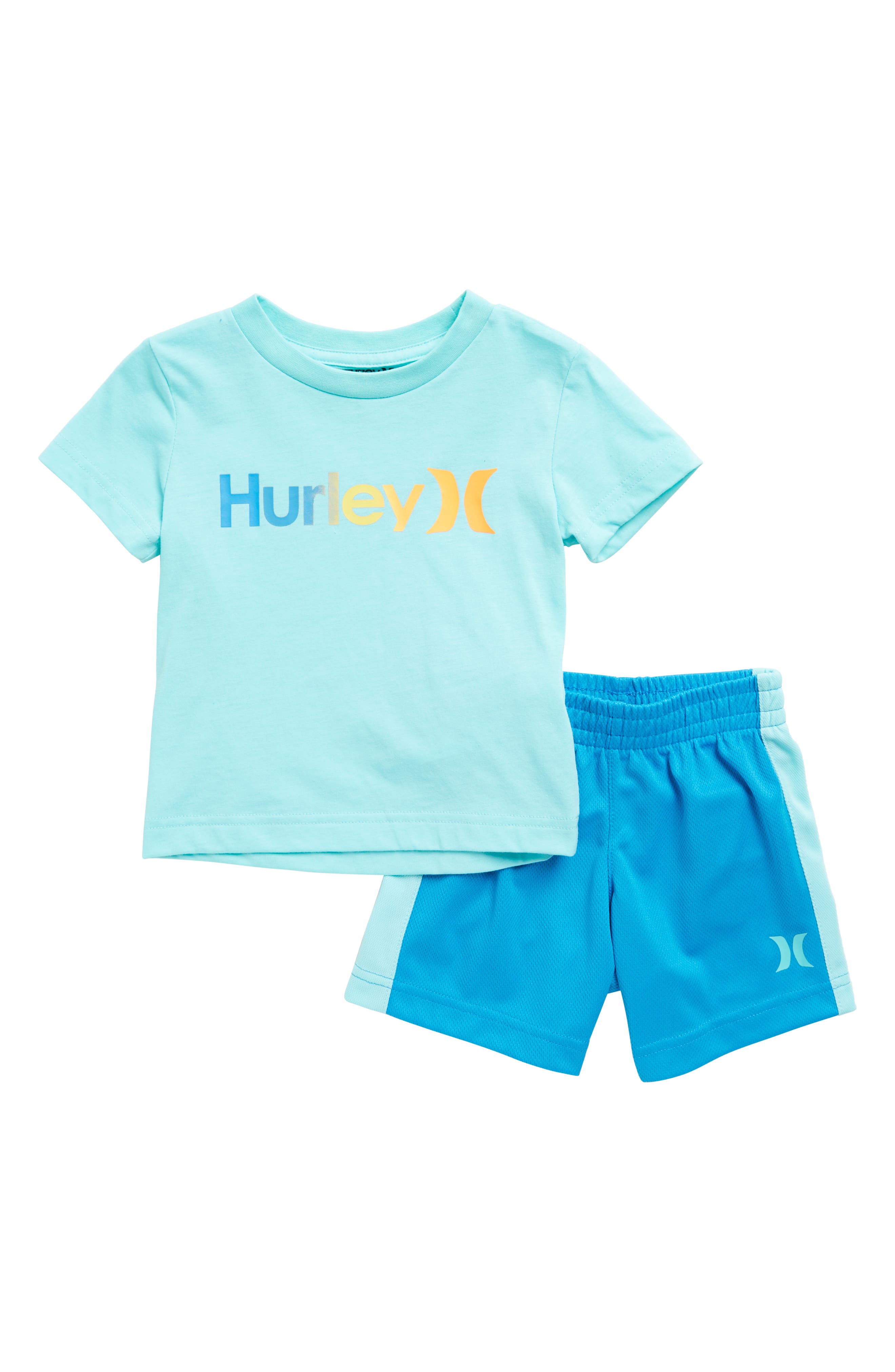 Hurley Kids' Gradient Logo Tee And Mesh Short Set | Nordstromrack