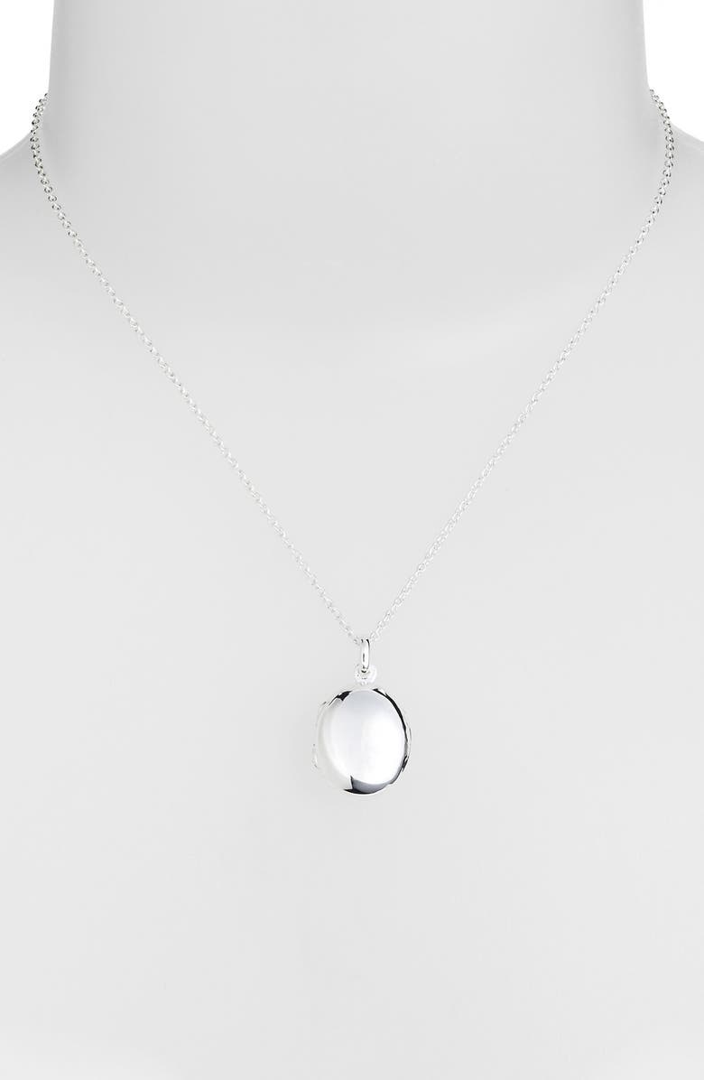 Argento Vivo Sterling Silver Argento Vivo Oval Locket Necklace, Alternate, color, 