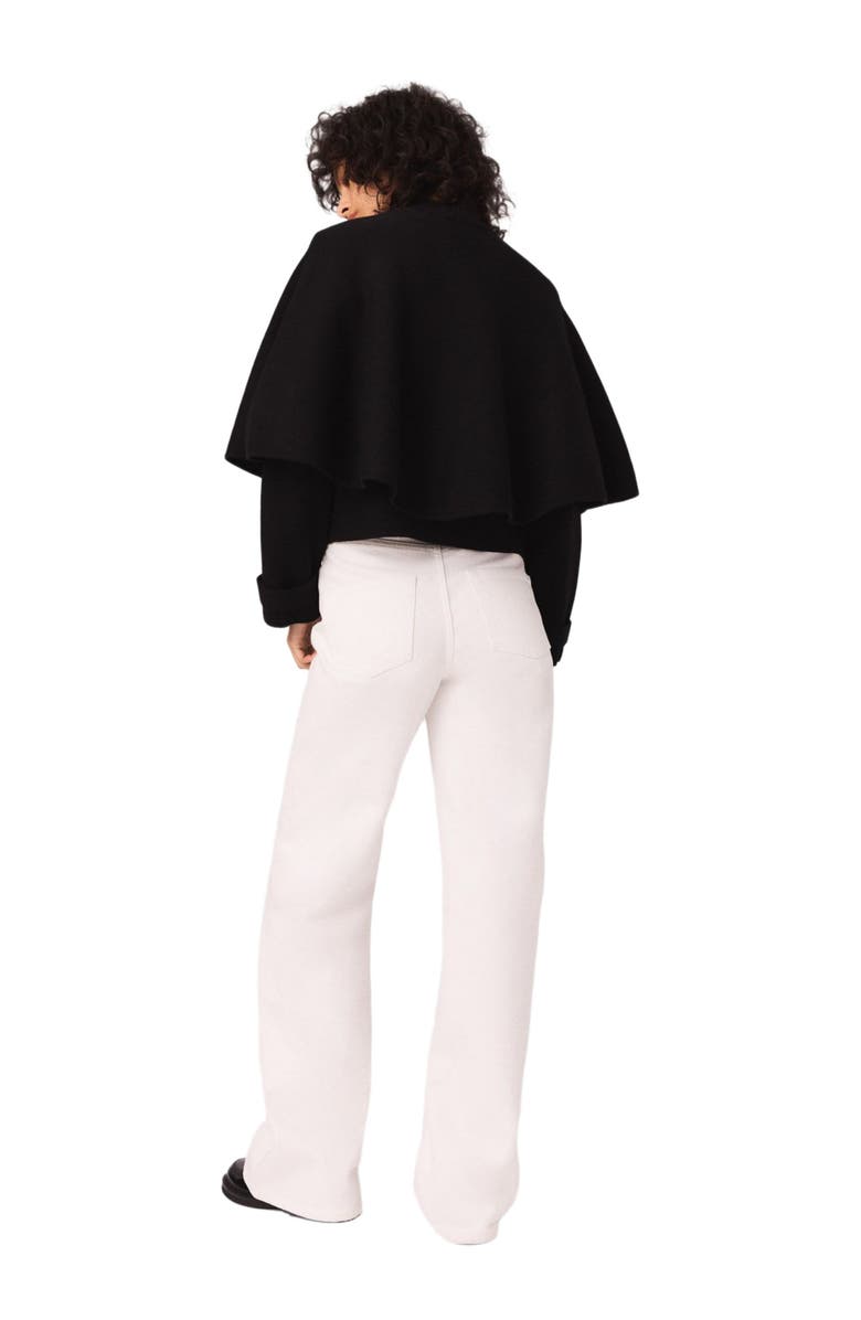 maje Cape-effect cardigan, Alternate, color, Black