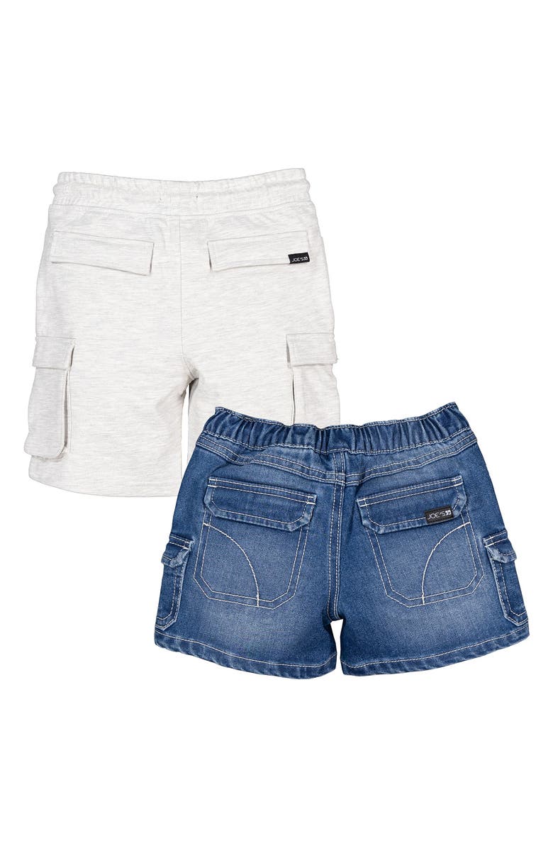 Joe's Jeans Kids' 2-Pack Terry & Denim Cargo Shorts, Alternate, color,