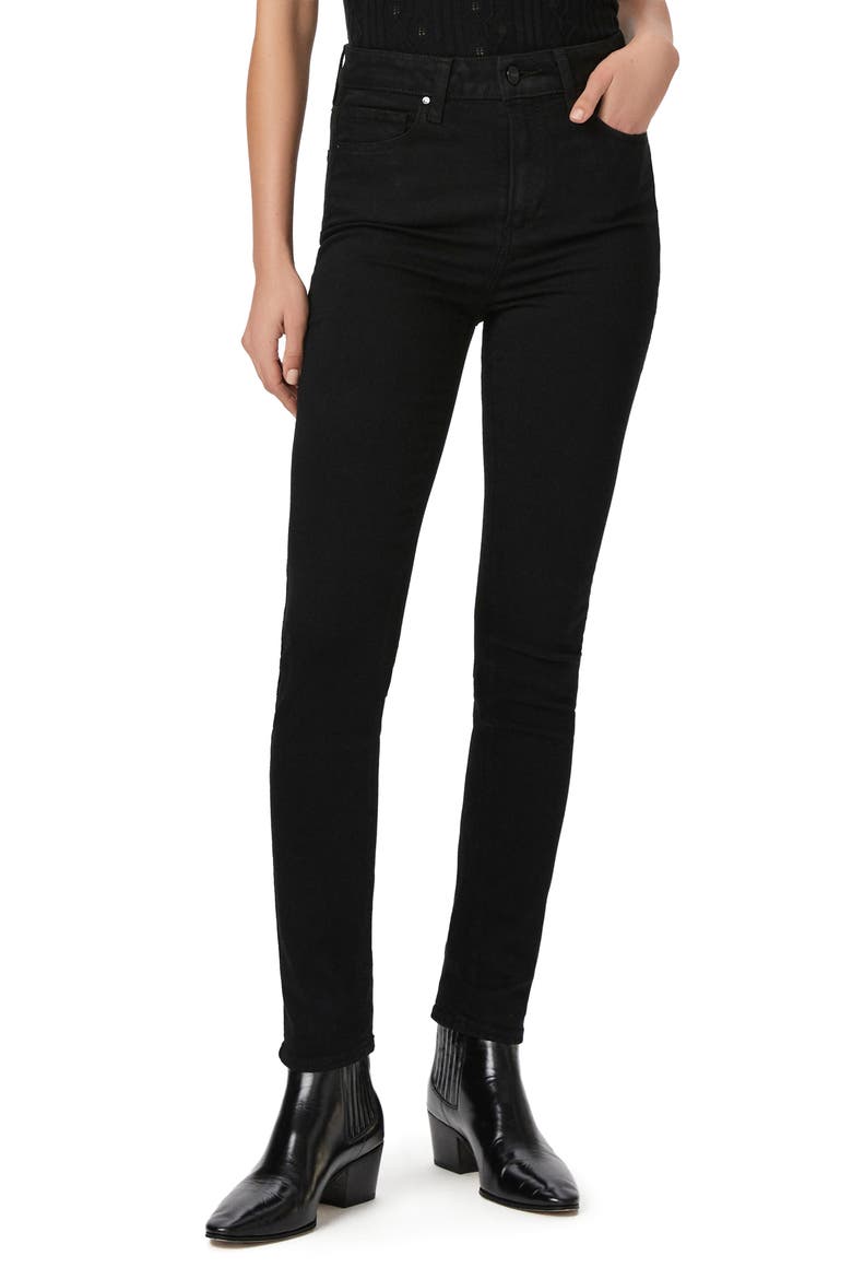 Gemma High Waist Stovepipe Skinny Jeans, Main, color, BLK SHADOW