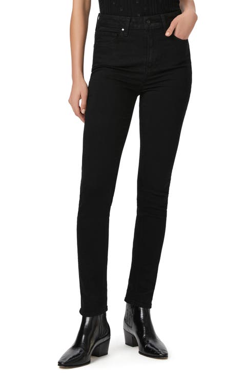 Gemma High Waist Stovepipe Skinny Jeans (Black Shadow)