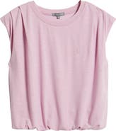 Wit & Wisdom Pleated Cap Sleeve T-Shirt