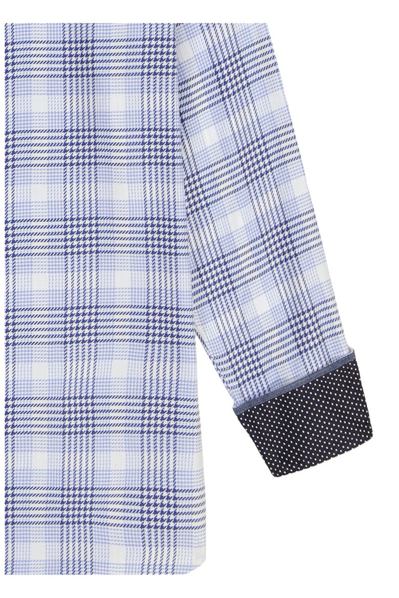 Delford Plaid Cotton Button-Up Shirt, Alternate, color, NAVY