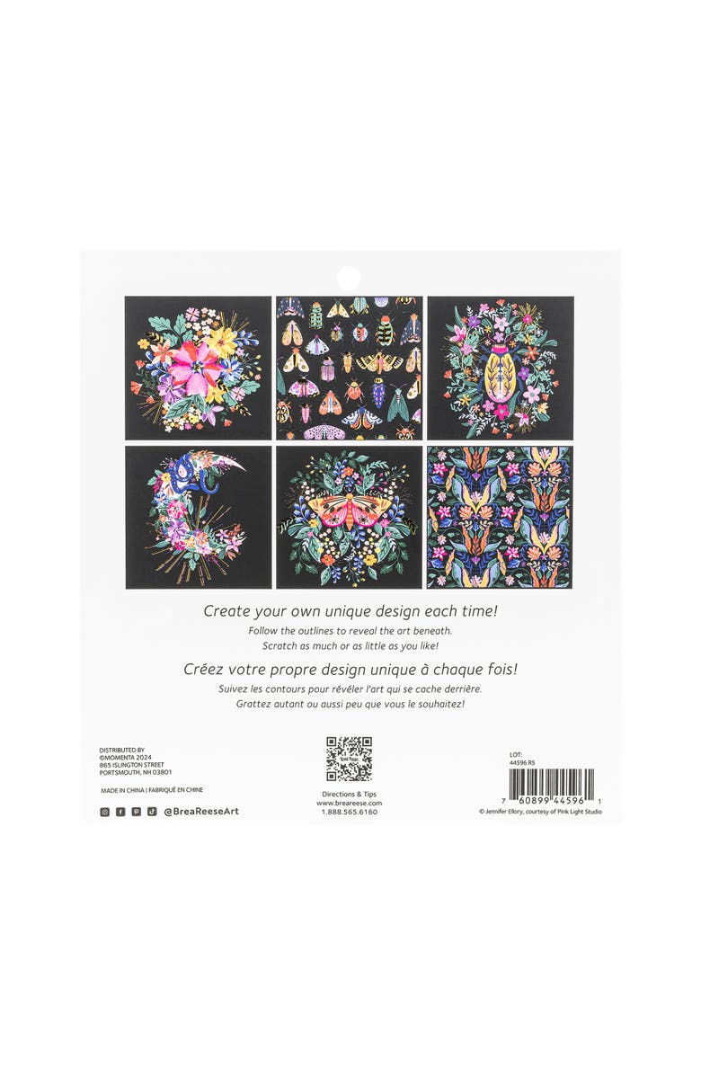 Brea Reese Mystical Scratch Art Paper Pad 12 Designs, Alternate, color, Multicolored