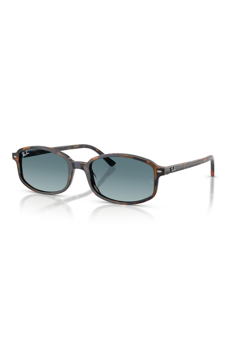 Sam 56mm Irregular Oval Sunglasses, Alternate, color, YELLOW BLUE HAVANA / BLUE