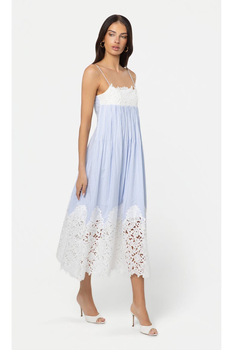 Juniper Lace Combo Seersucker Dress, Alternate, color, Light Blue/White