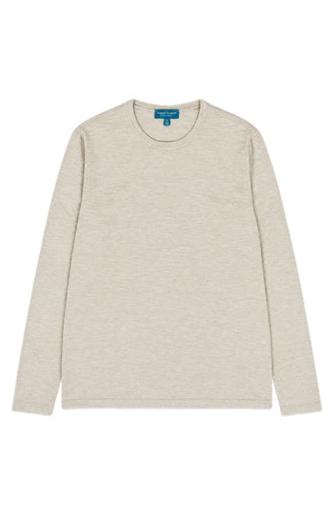 Lawrence Wool Silk Fine Gauge Jersey Long Sleeve Tee