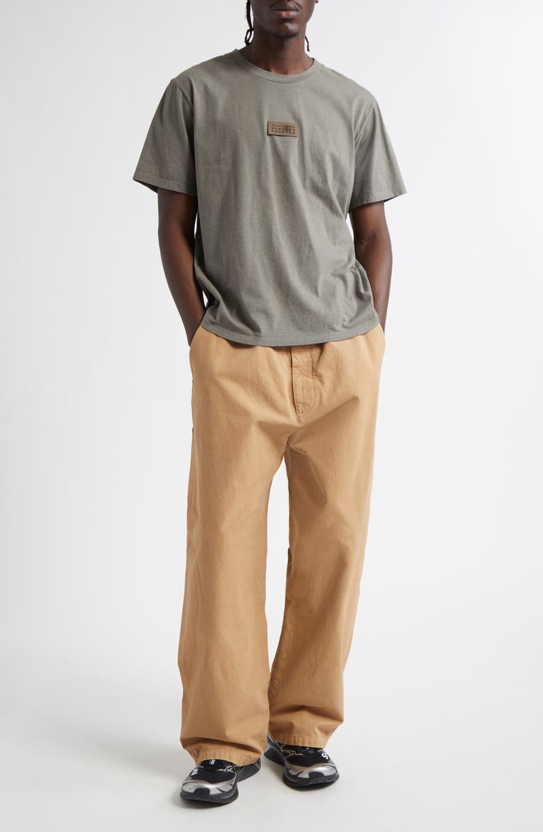 MM6 Maison Margiela Numeric Logo Patch T-Shirt, Alternate, color, Taupe