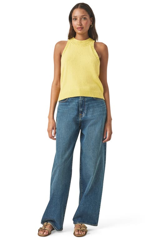 Splendid Talula Cotton Sweater Tank In Yellow