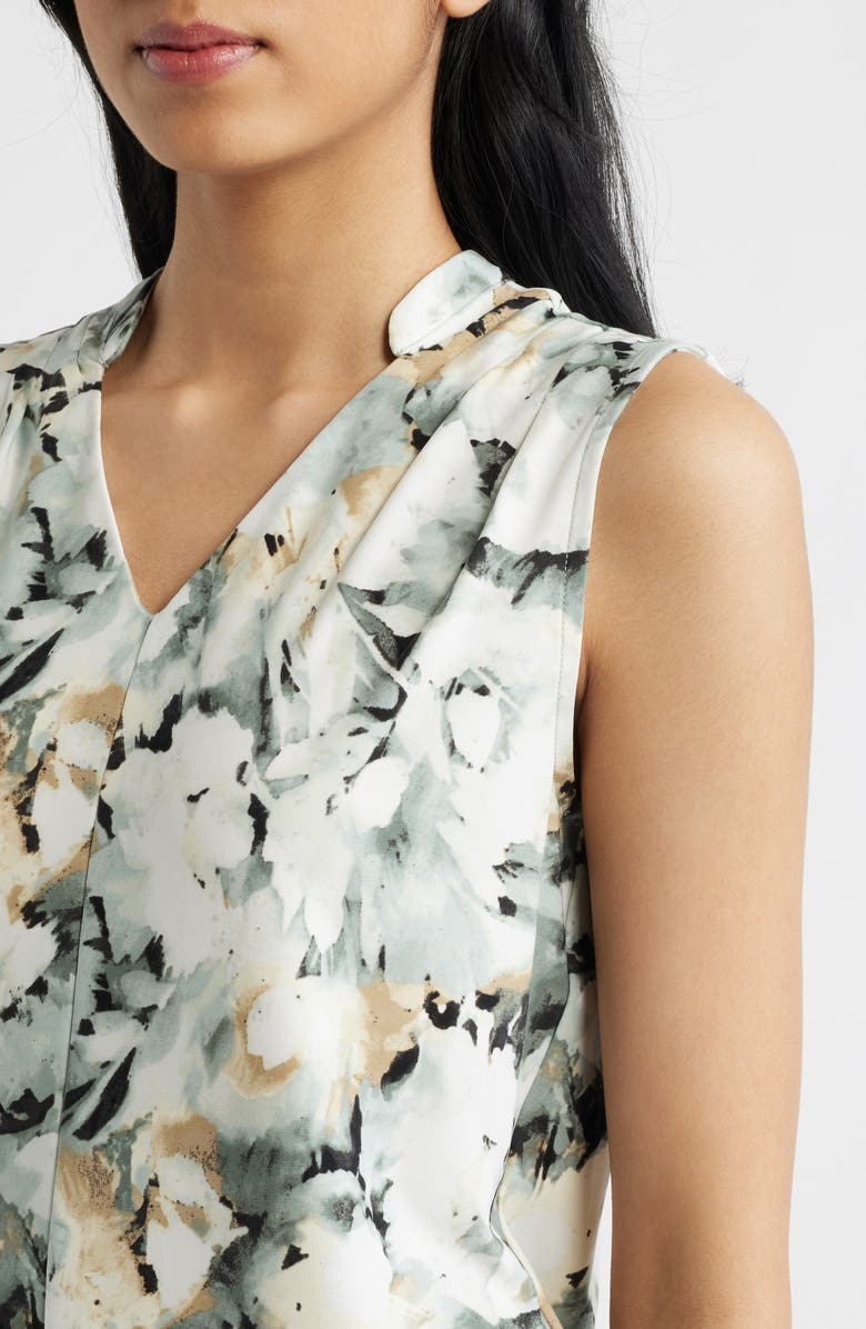 Anne Klein Floral Print Sleeveless Top, Alternate, color, 
