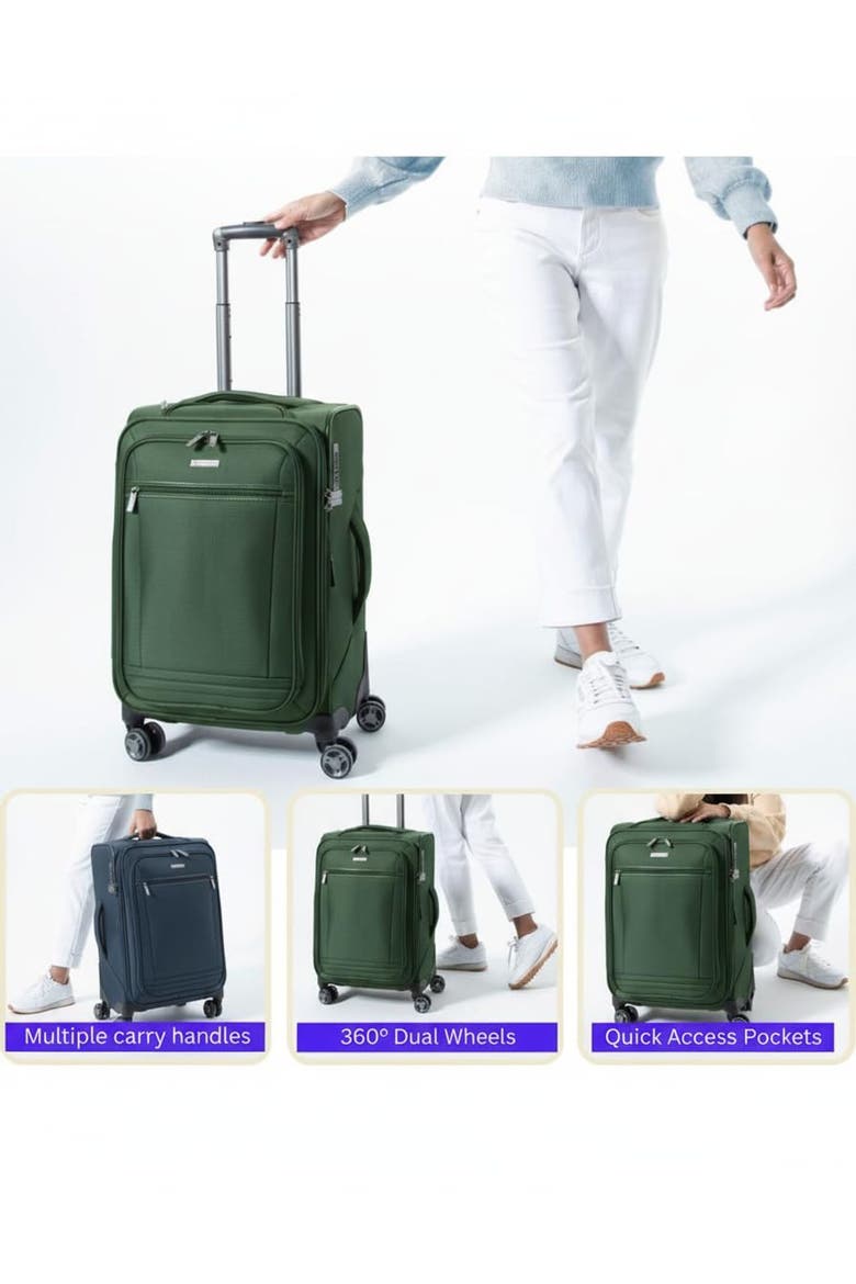Avalon Softside 2 Piece (20"/24") Luggage Set, Alternate, color, Juniper Green